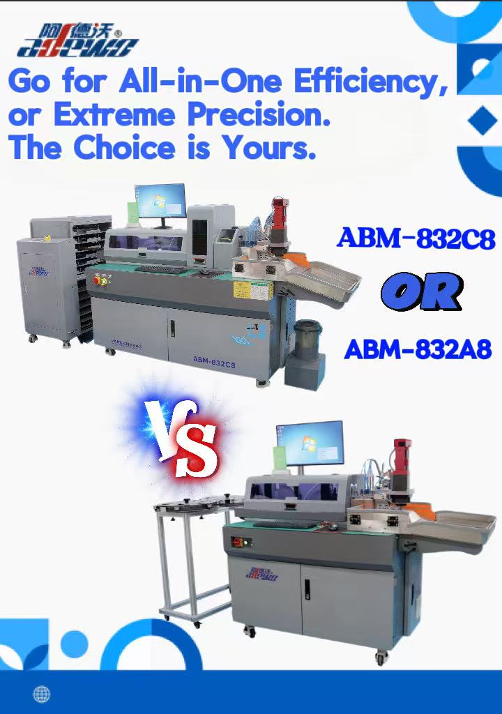 ABM-832A8 en 832C8 buigmachines met hoge vervormbaarheid: kies voor alles-in-één efficiëntie of extreme precisie. De keuze is aan jou.