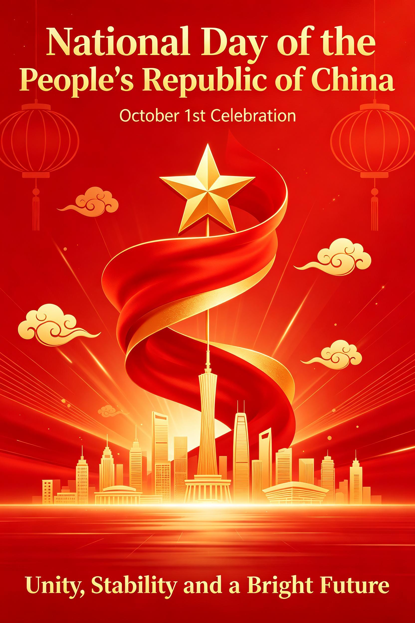 De nationale feestdag van China is bijna daar