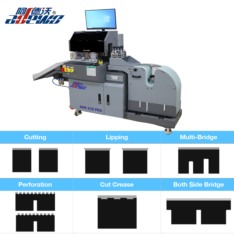 ABM-X1E PRO Automatische rilliniaalsnijmachine voor matrijzen voor papieren zakken
